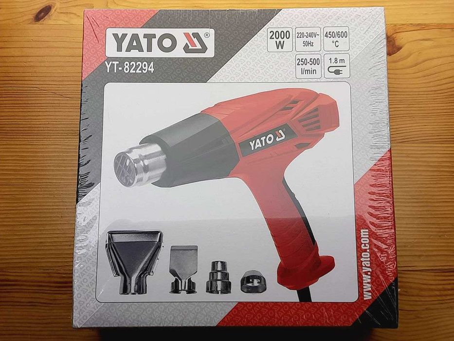 Фен будівельний YATO YT-82294 2кВт регулятор 4насадки