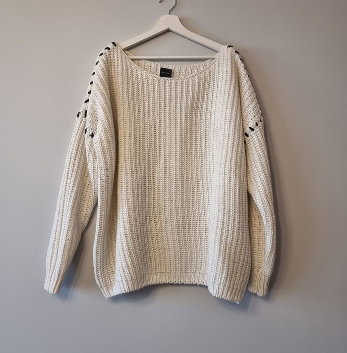 Sweter kremowy oversize damski rozmiar L Diverse