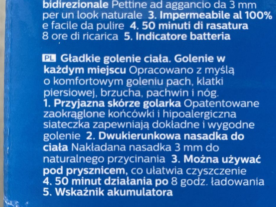 Golarka Trymer do depilacji Philips Bodygroom Maszynka do Golenia Hit!