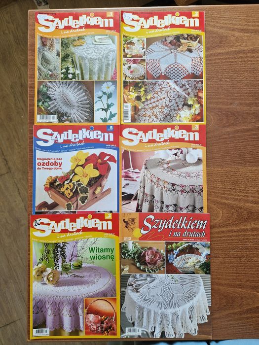 Szydełkiem i na drutach 6sztuk czasopismo