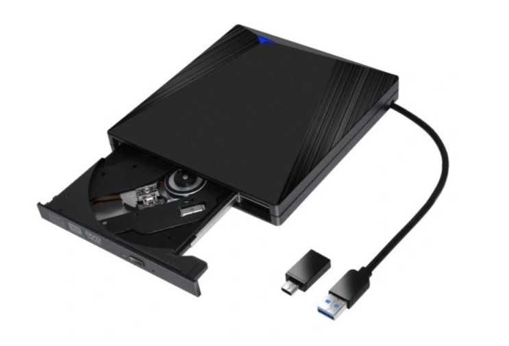 Stacja dysków - nagrywarka CD/DVD zewnętrzna USB + przejściówka TYP-C