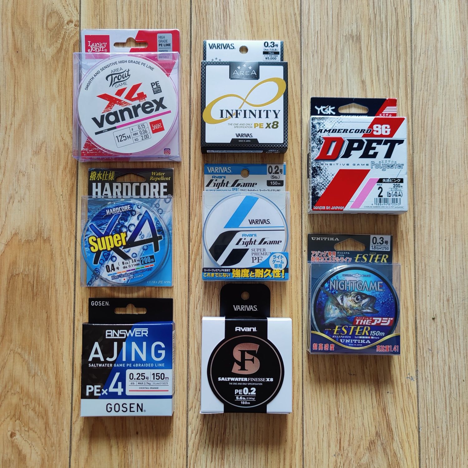Plecionka, Ester, Żyłka, Fluorocarbon Varivas, Duel,.. (Area Trout)