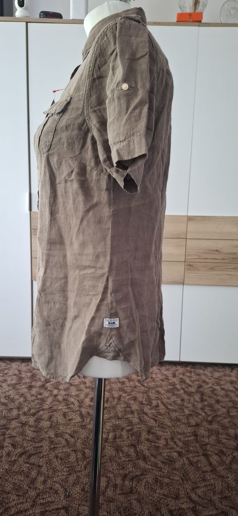 Bluzka z krótkim rękawem 100 % len S/M