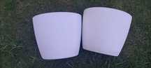 Plastikowe donice/osłonki Lamela białe średnica 30 cm - 2 sztuki