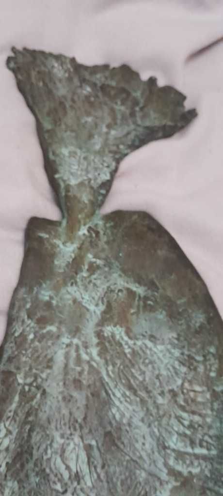 Stara rzeźba z brazu 42 cm sygnowana