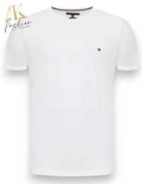 T-shirt Męski Tommy Hilfiger MW0MW10800 Biały r. L