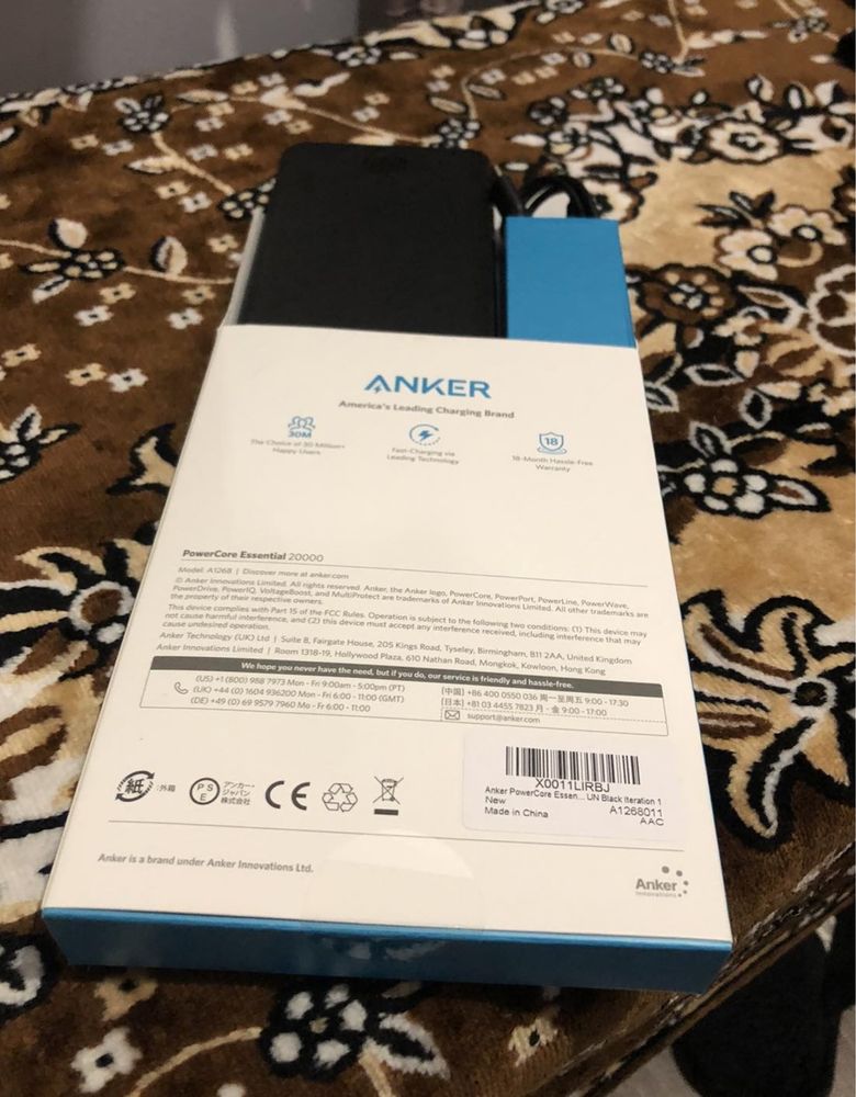 Anker 325 Powerbank, 20000mAh USB-C, Повербанк