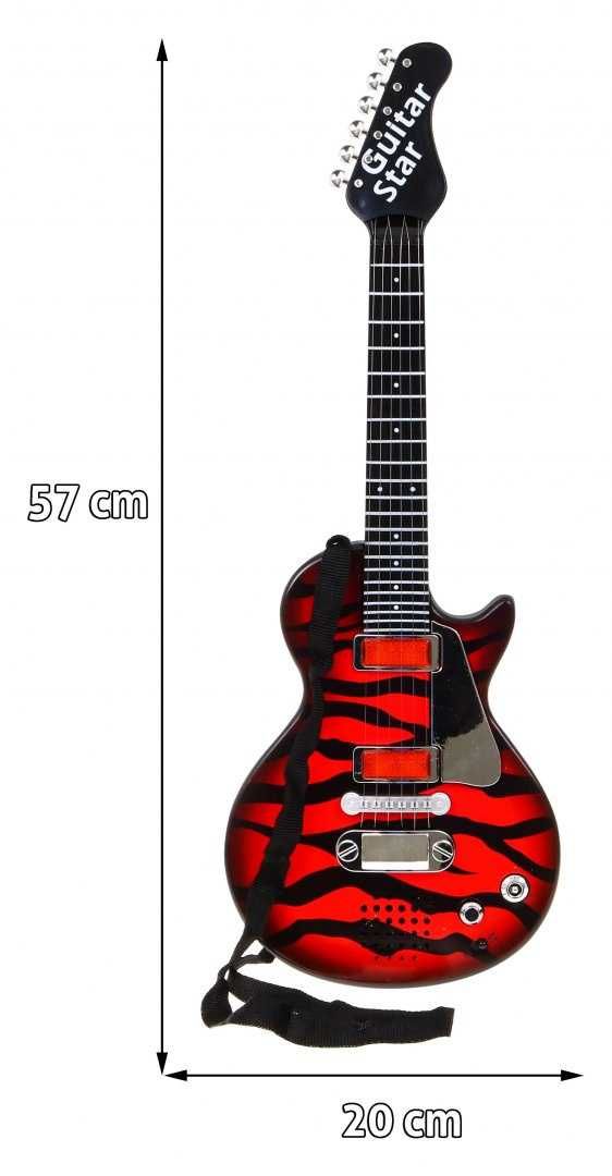 Elektryczna Gitara dla dzieci + Słuchawki z mikrofonem 3+ HK-9080B.CR