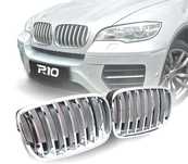 GRELHAS FRONTAIS BMW X5 E70 07-10 X6 E71 E72 08-14 PRETO CROMADA