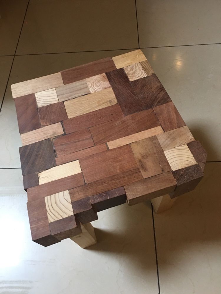 Krzesło krzeselko taboret drewniane handmade