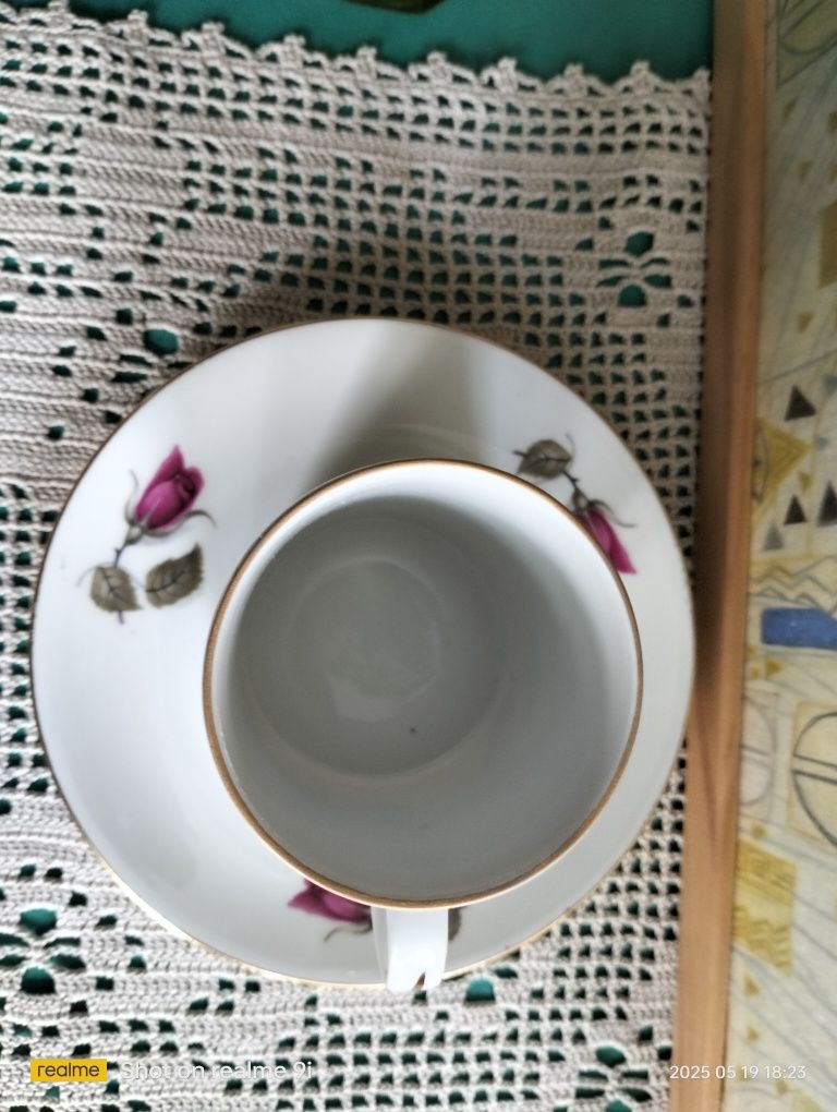 Porcelanowe duo Karolina; vintage; okres PRL