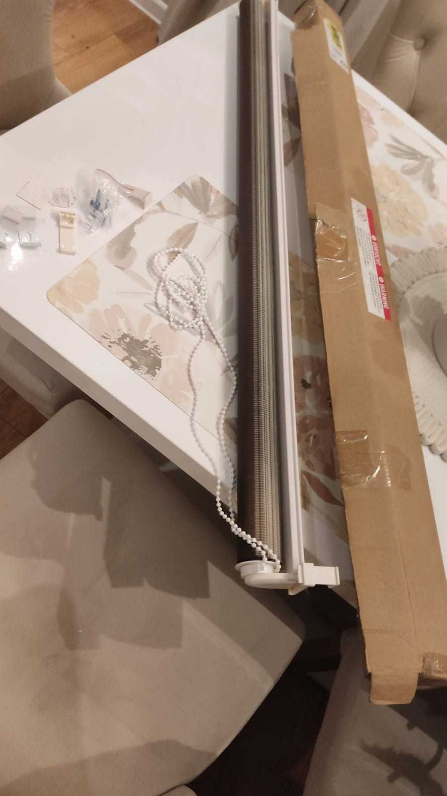 Roleta Brąz  Noc Dzień Zebra ciemny brąz 90x155-195cm okazja 2szt