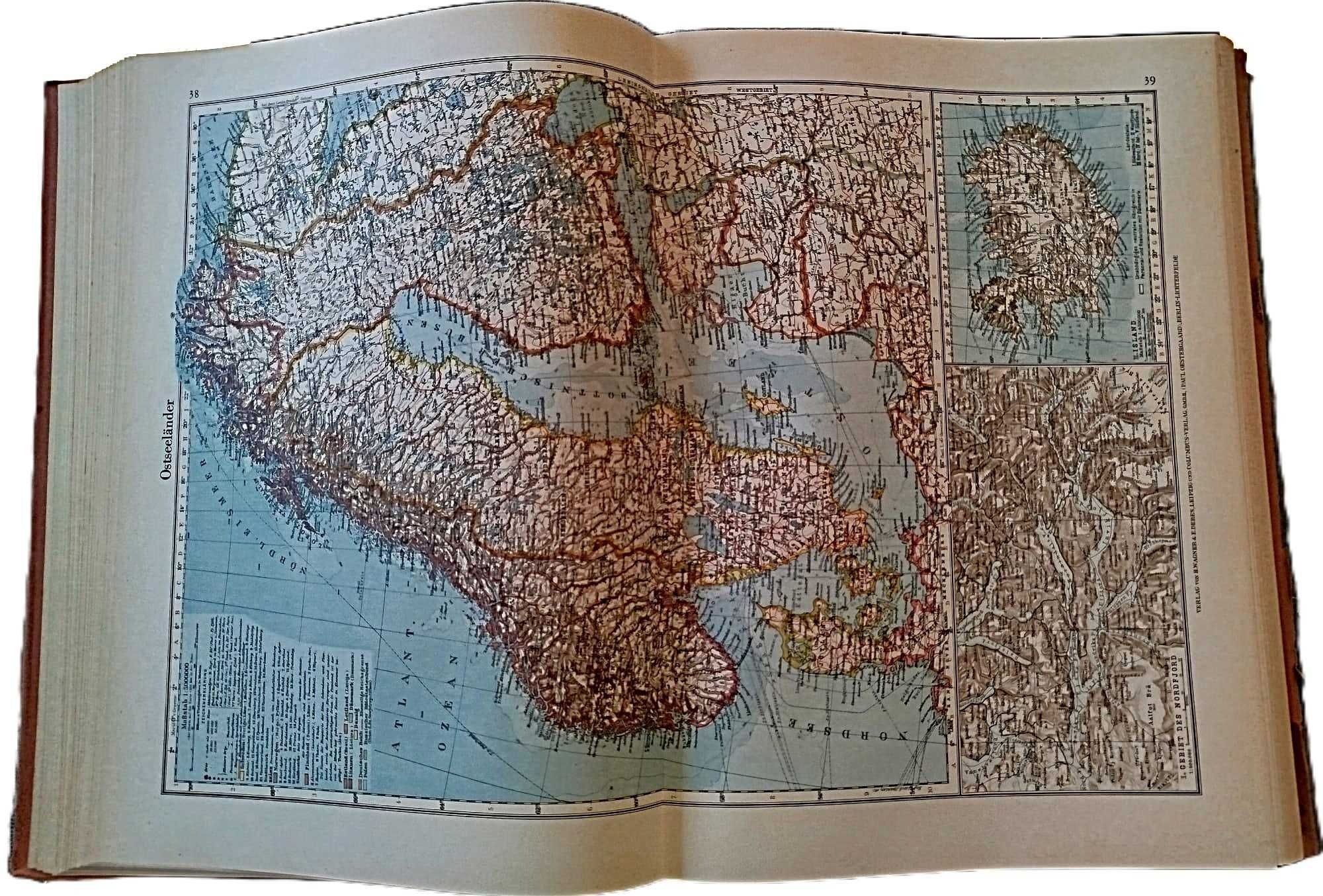 Livros-Columbus Weltatlas - E. Debes grosser Handatlas - 1937