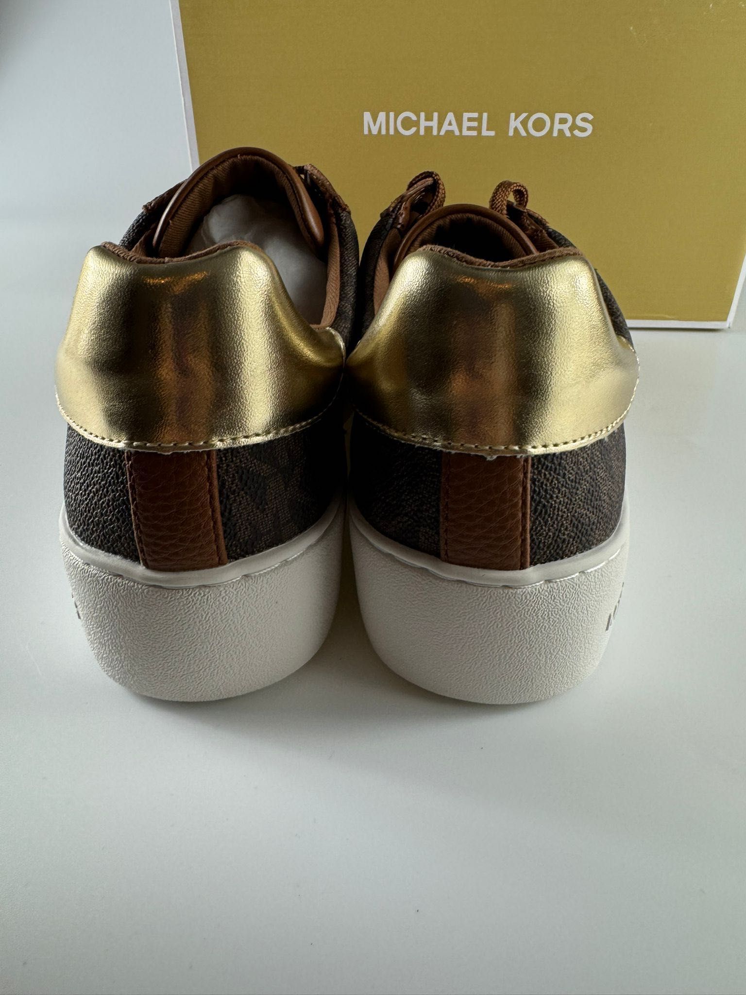 Nowe buty sneakersy damskie MICHAEL KORS brązowe 39