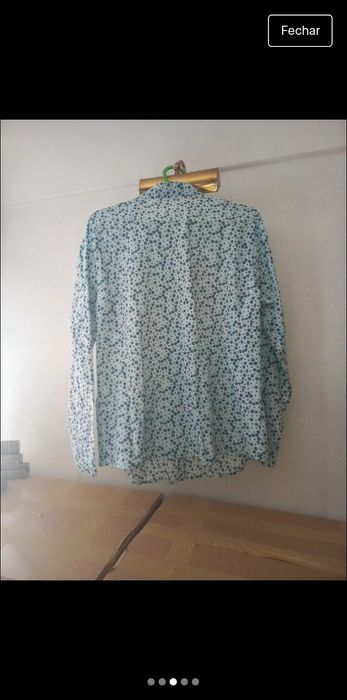 Camisa florida azul Benetton
