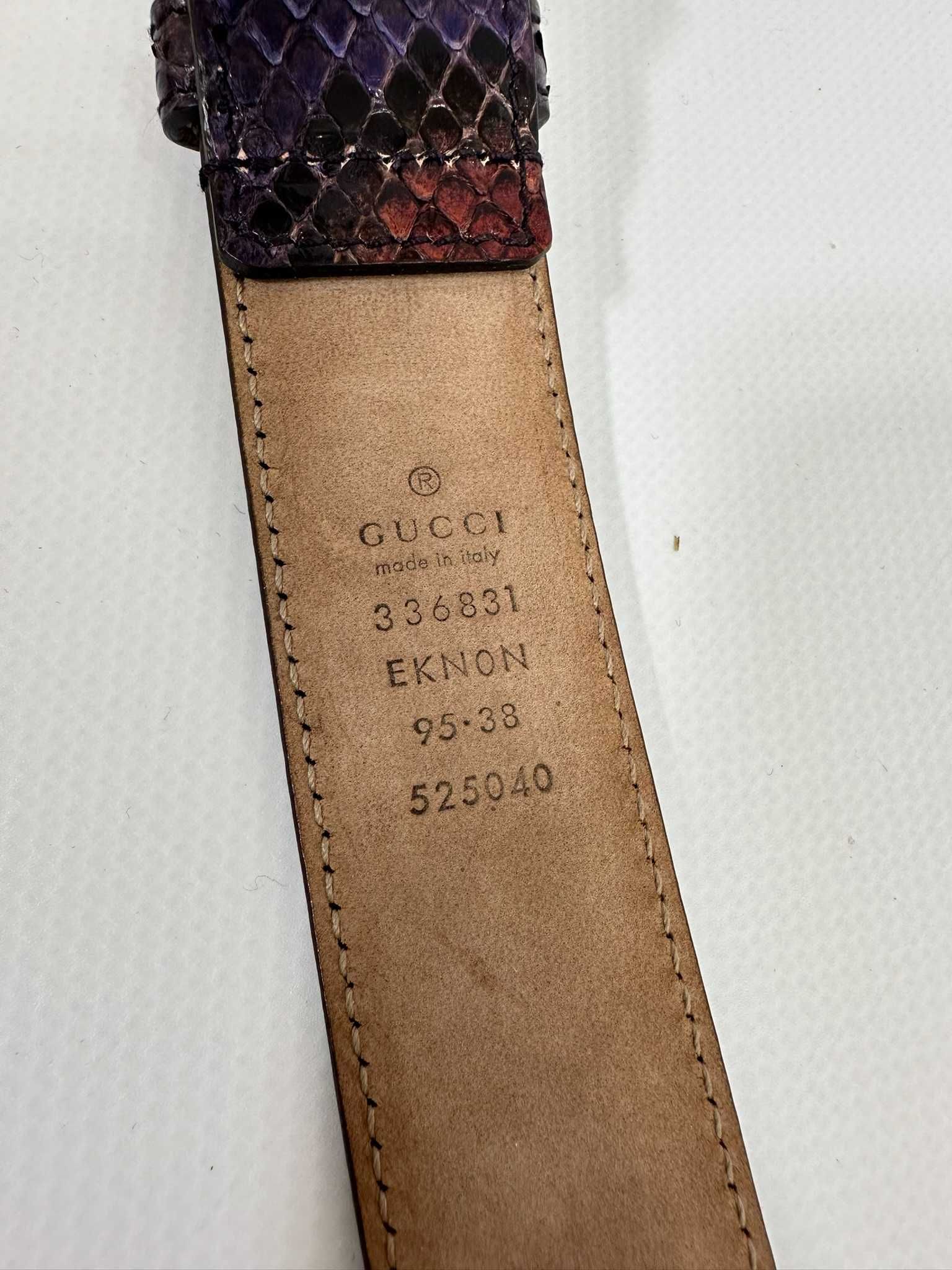 Oryginalny Pasek Gucci ze skóry węża