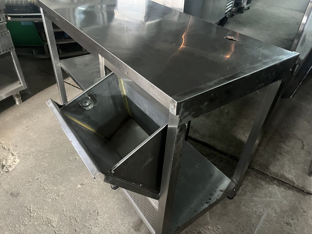 Escaparate em inox com gaveta de borras 1.25mt