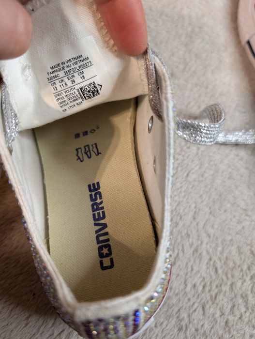 Кеди кросівки стрази Converse 30-29 р. 19-19.5см