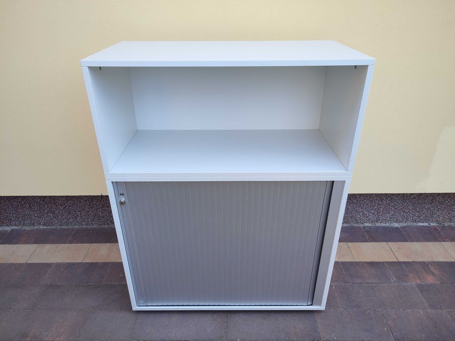 Regał VS szafka z roletą szafa półka na dokumenty biuro magazyn