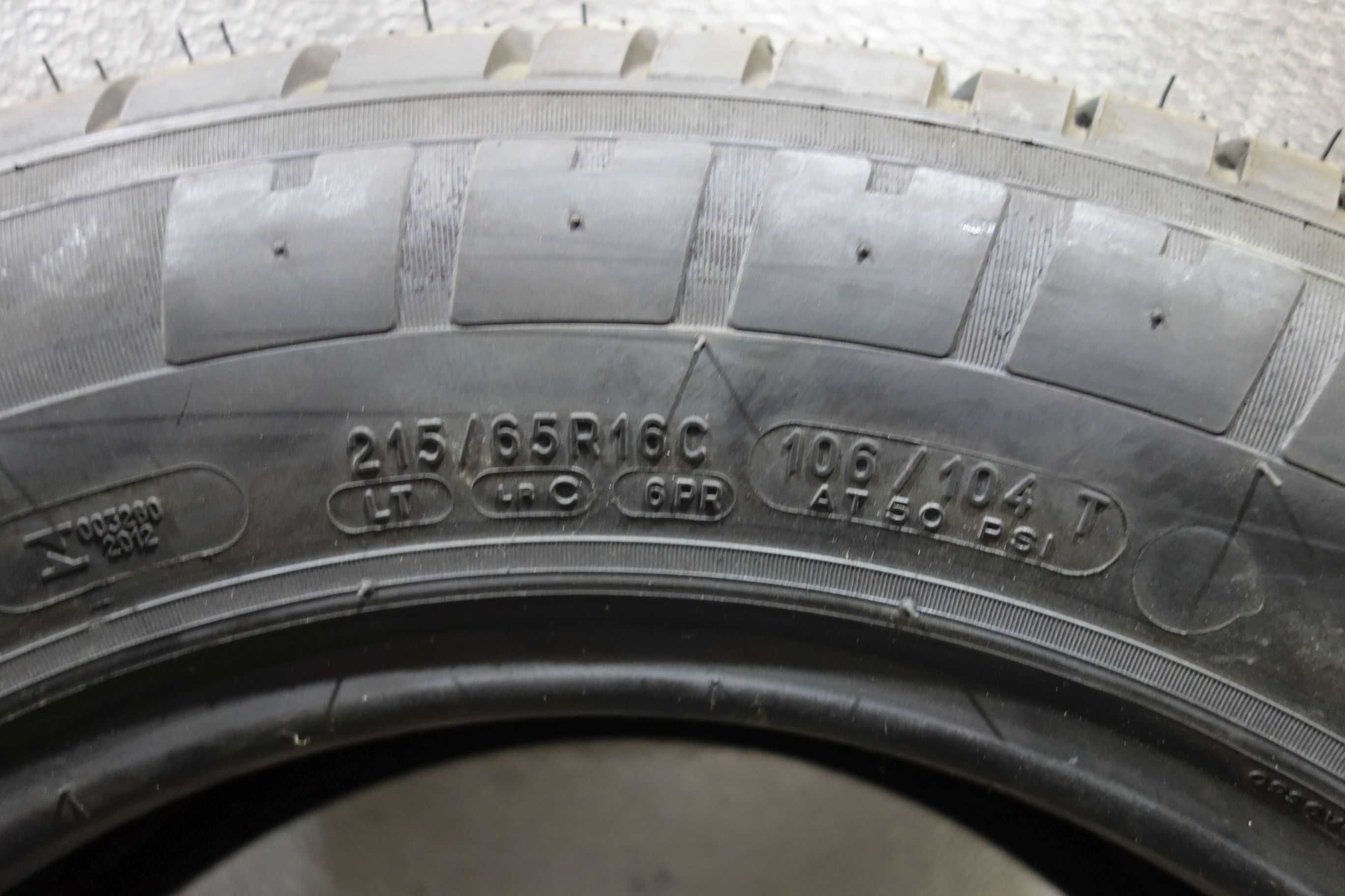 2x 215/65R16C Opony letnie używane Michelin Agilis 51 8,2/8,5mm (A35)