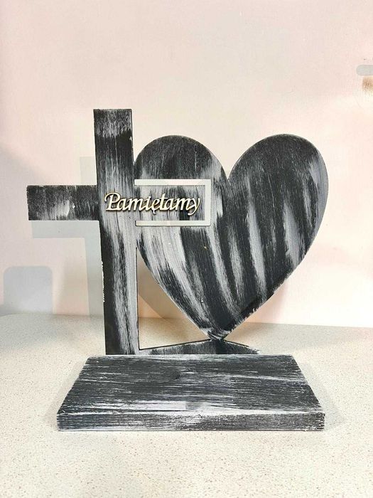 podkład drewniany baza wiązanka stroik kompozycja nagrobna