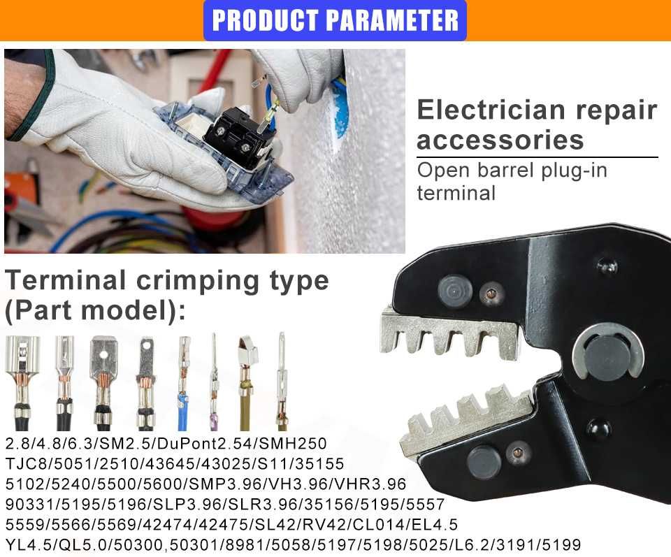 ТОП!Кримпер SN-48BS для обжима,стриппер-съёмник изоляции,кейс+матрицы