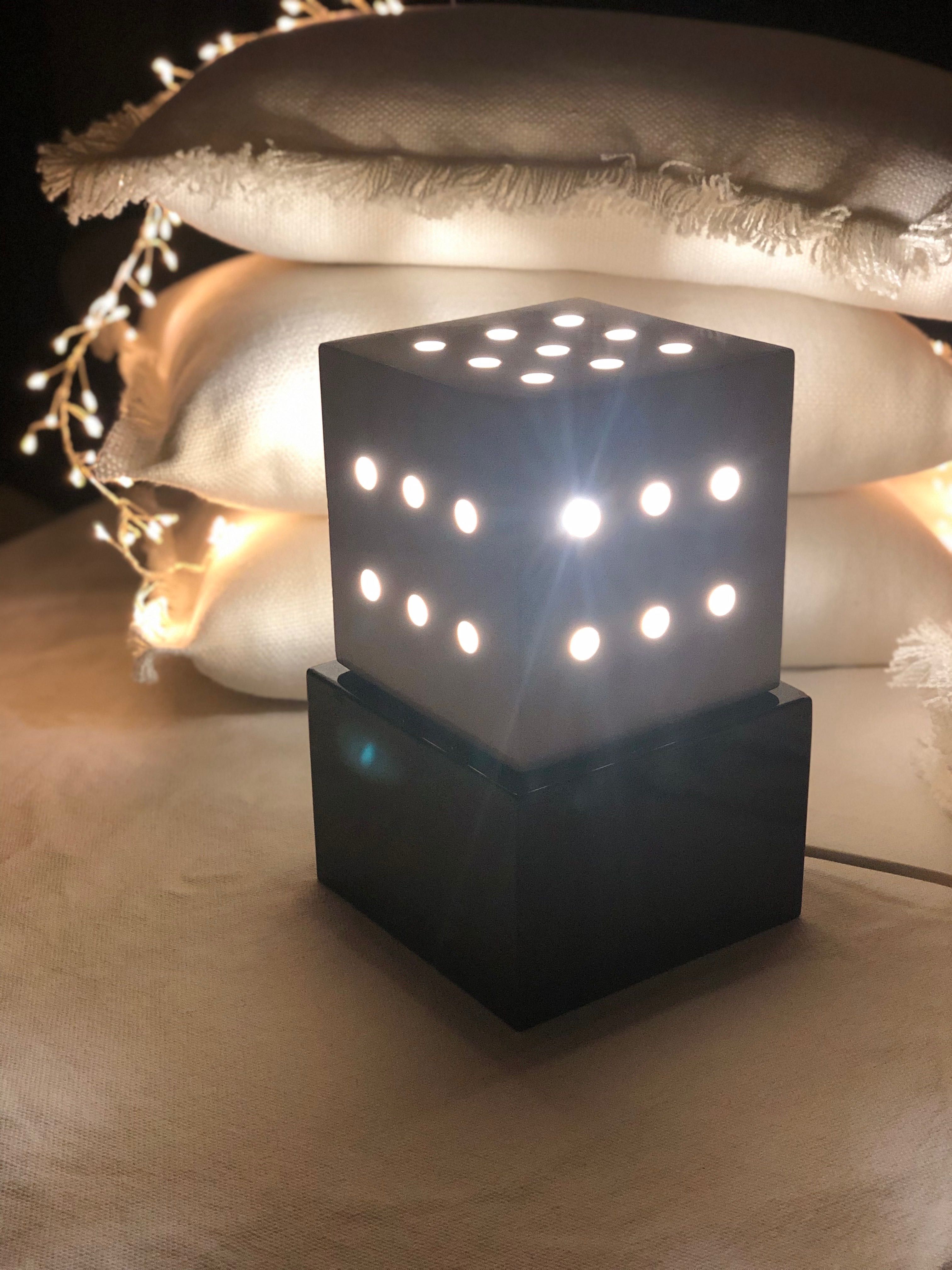 Lampka nocna Citi lampa ozdobna handmade