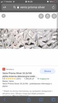 Venis Prisma Silver 33,3x100 Płytka dekor 5 szt