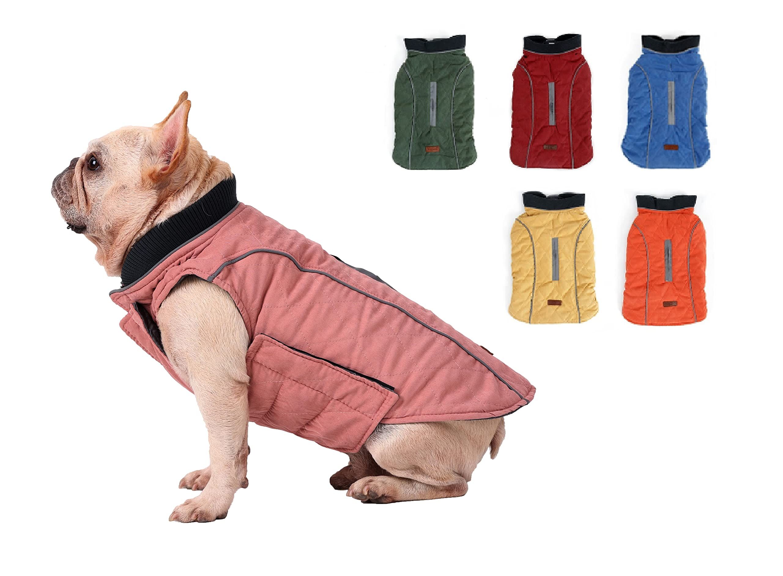 Dla psa BePetMia, ciepła kurtka zimowa z odblaskiem (XXL, Różowa)