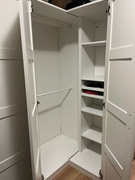 Szafa narożna biała pax 201cm wysokości Ikea