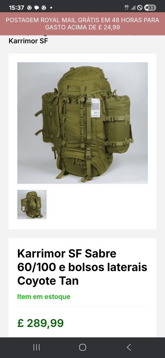 Mochila Militar.