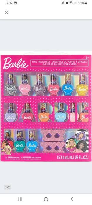 Zestaw do malowania paznokci dla dzieci / zestaw Barbie/ zestaw