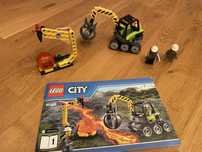 Lego City dwa zestawy, 60122 Łazik i 60123 Helikopter Volcano research