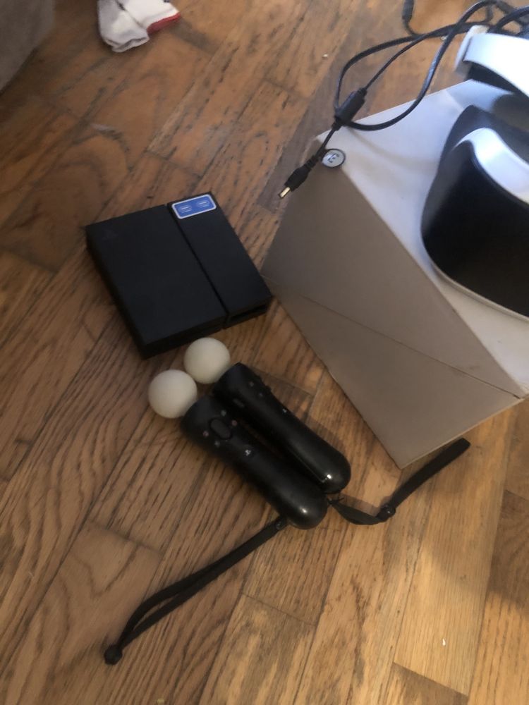 ps vr com caixa comandos e camera