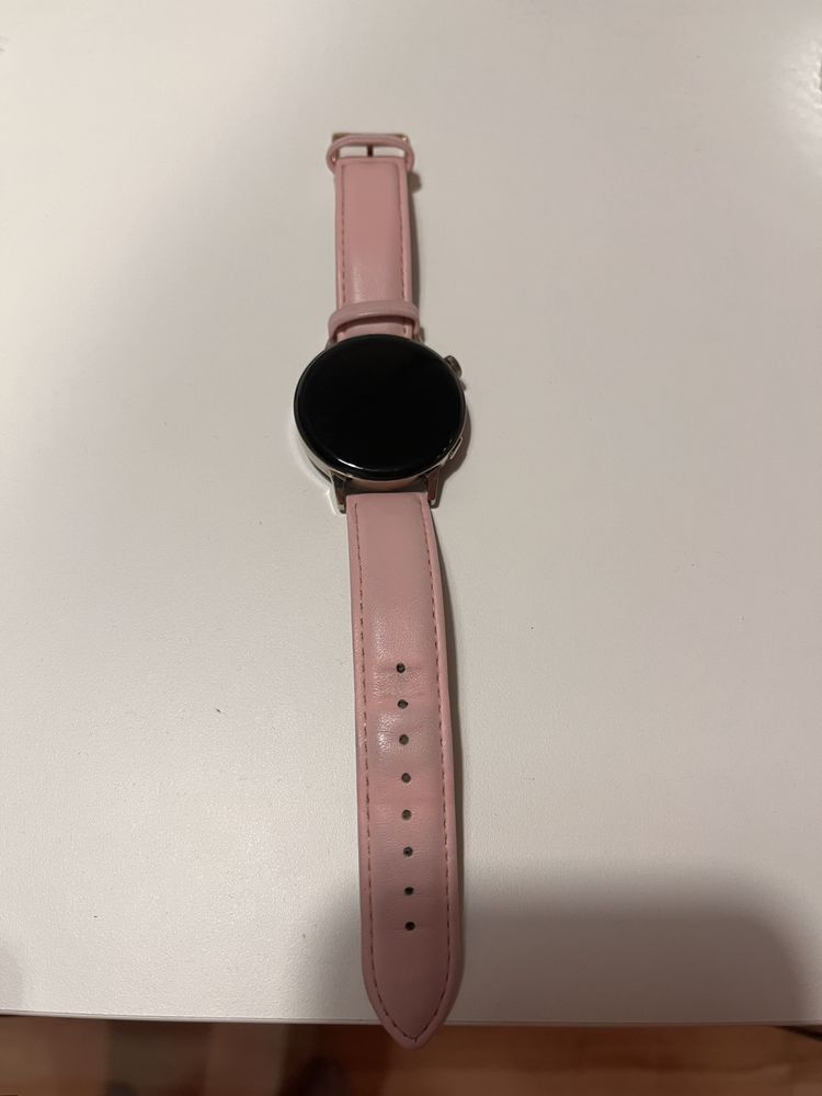 Huawei watch GT 3 42mm rozowy pasek skorzany
