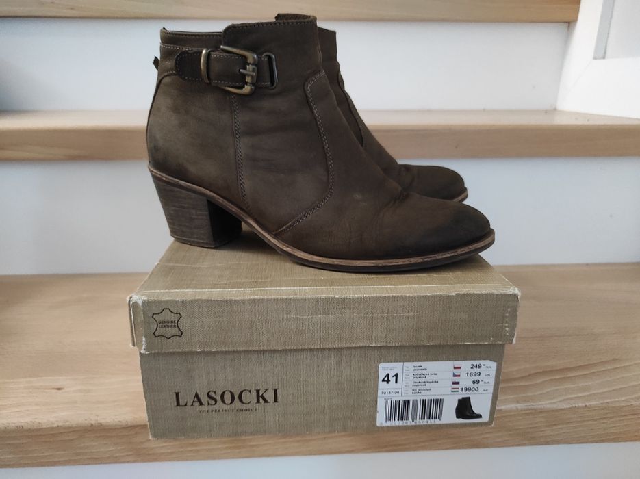 Brązowe botki Lasocki rozmiar 41 używane