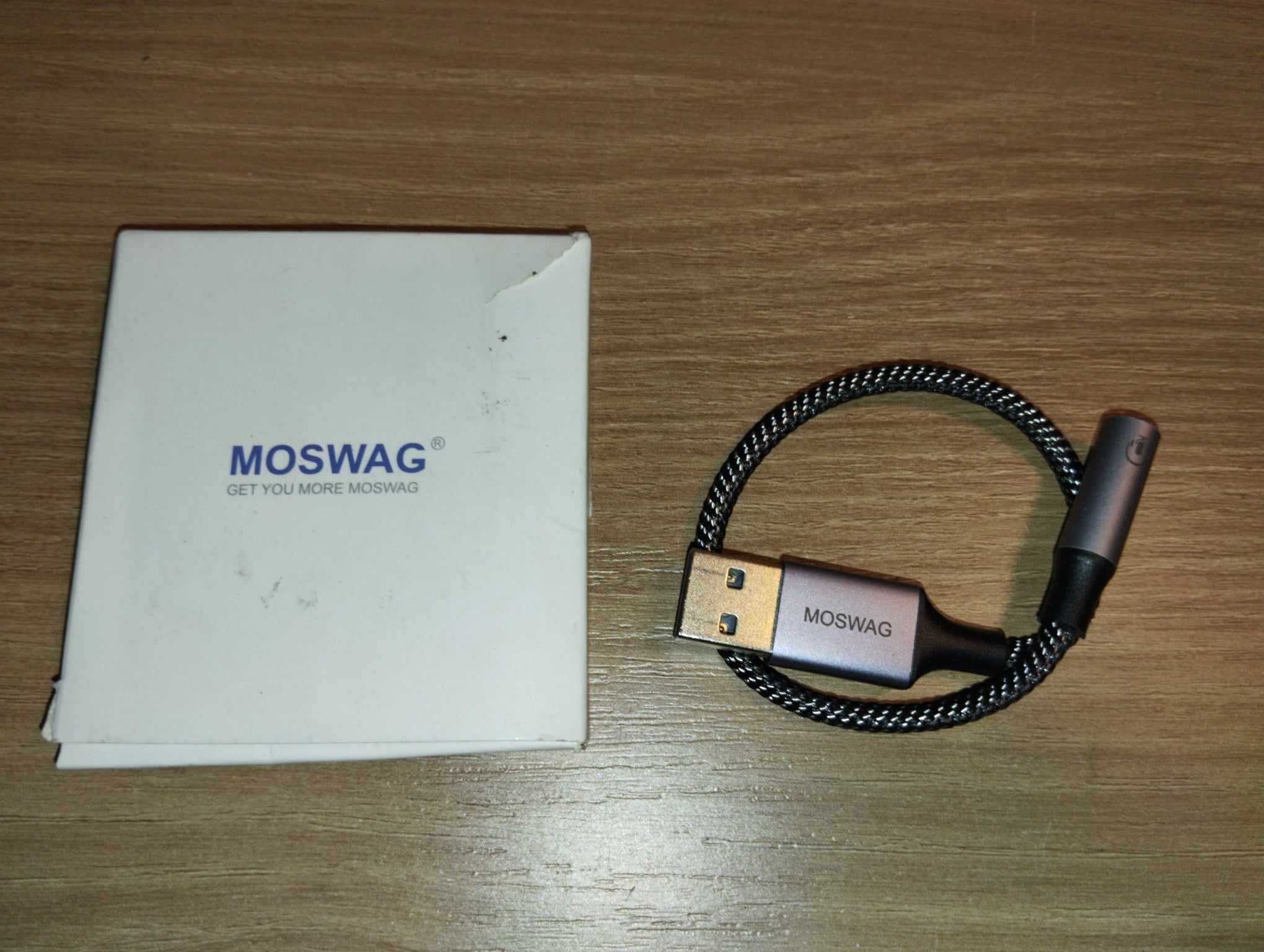 MOSWAG - Przejściówka  - USB / Mini Jack Audio