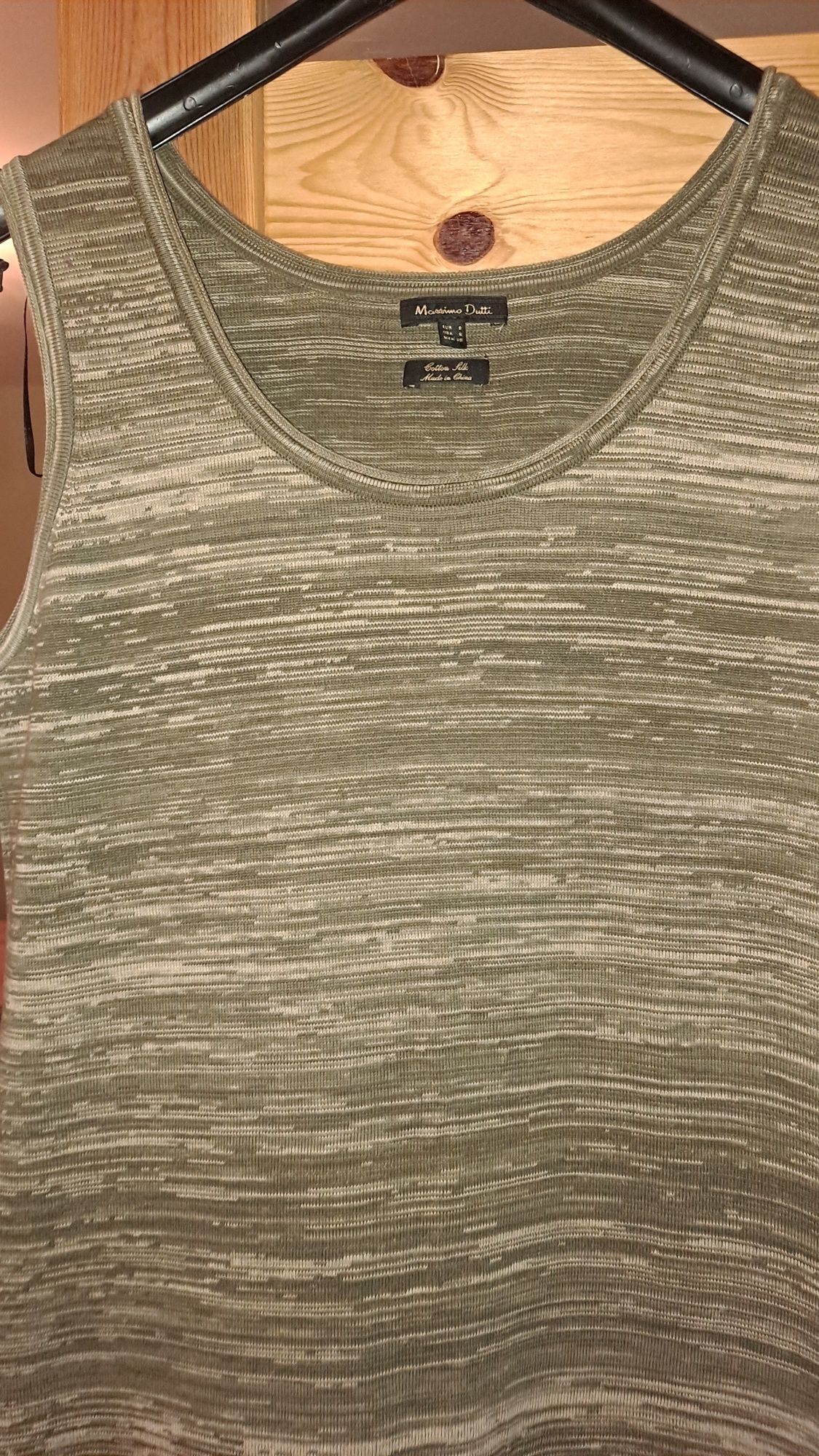 Massimo Dutti  sukienka  dzianinka cienka  M/ L melanż zielen