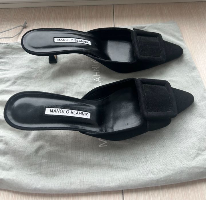 Manolo Blahnik замшеві мюлі оригінал