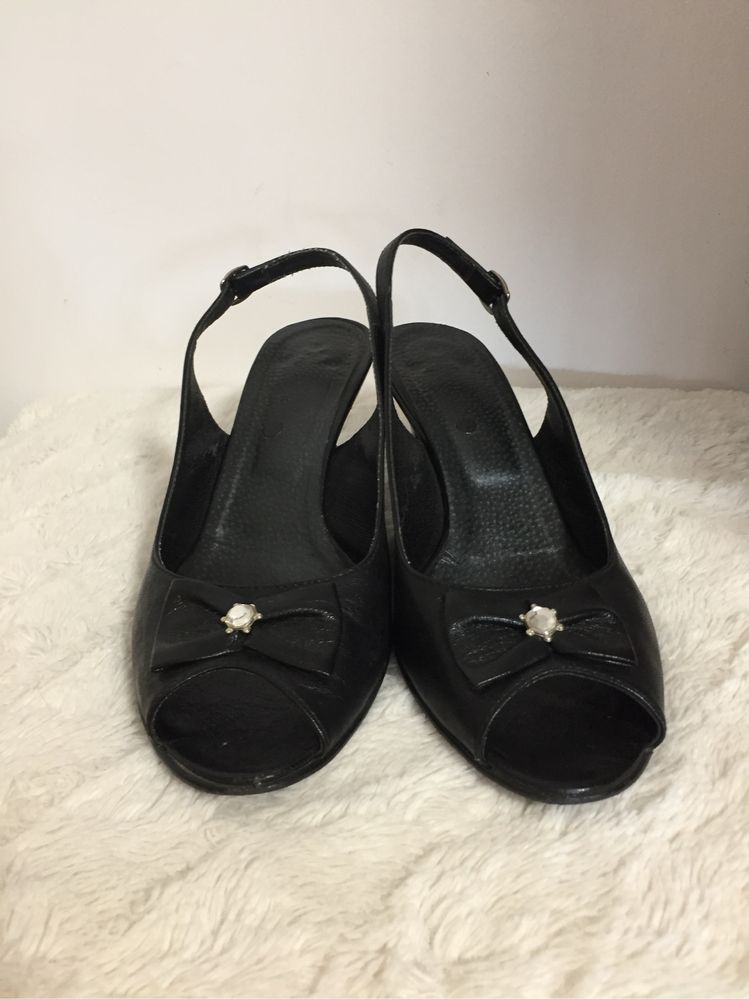 Buty sandały czarne damskie rozmiar 38