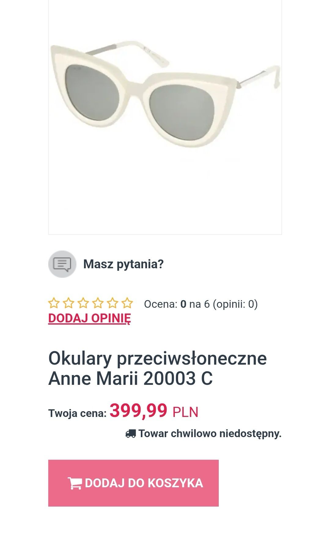 Okulary przeciwsłoneczne Anne Marii NOWE