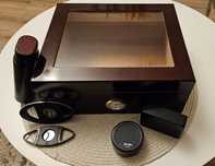 Humidor do cygar, pudełko cedrowe - zestaw