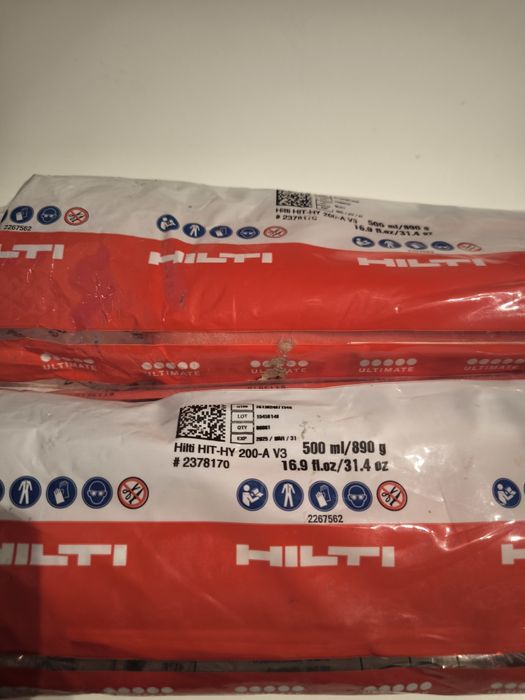 Hilti kotwa hemiczna cena za sztukę mam 5 szt