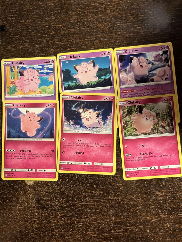 Karty pokemon oryginalne starsze zestaw Clefairy