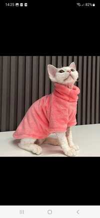 Nowa bluza dla psa kota pluszową bluzeczka kurteczka ubranko różowe