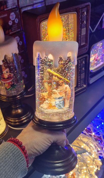 Świeca dekoracyjna LED szopka bożonarodzeniowa