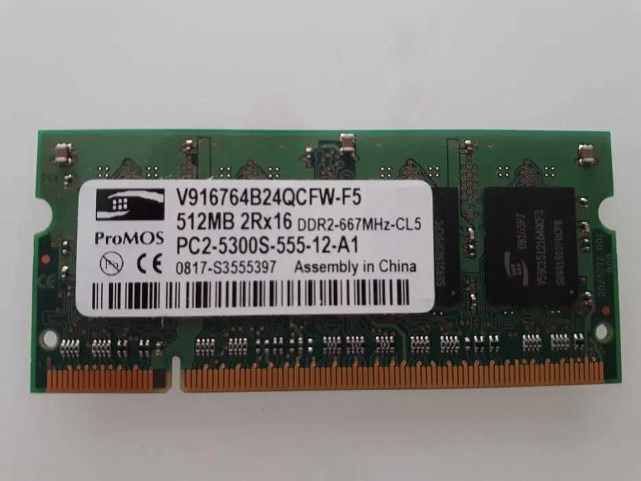 RAM laptop ProMOS W916764B24QCFW-F5 512MB 2Rx16