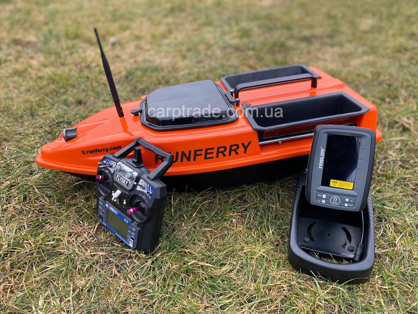 Короповий кораблик Runferry Camarad V4 Orange GPS+ ехолот Toslon TF520