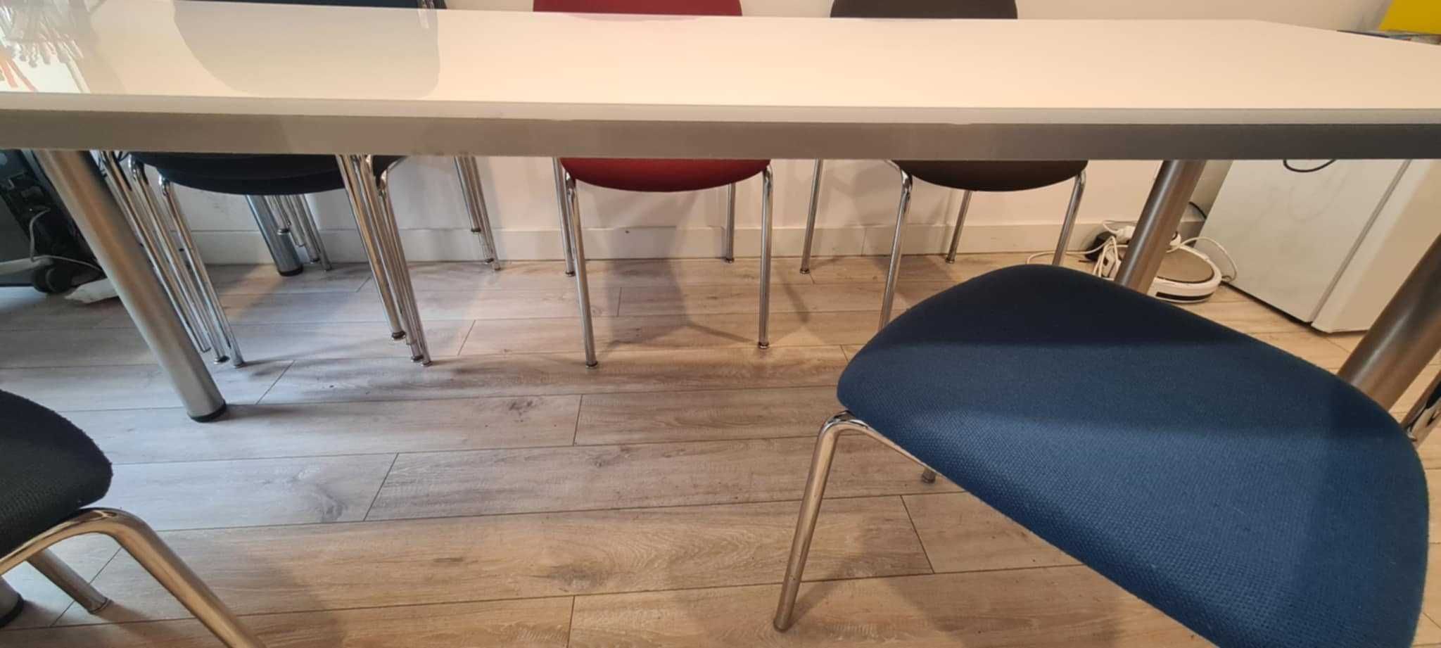 stół, blat 3,30 m dł. biały