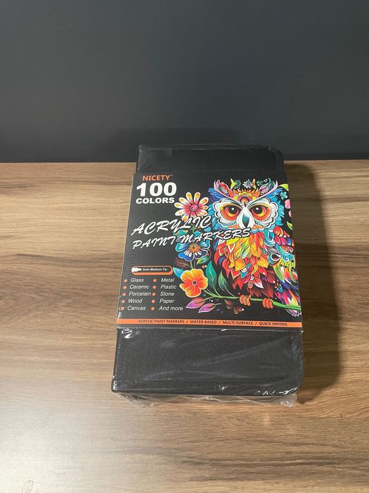 Markery Akrylowe NICETY – 100 kolorów (76 klasycznych + 24 metaliczne)